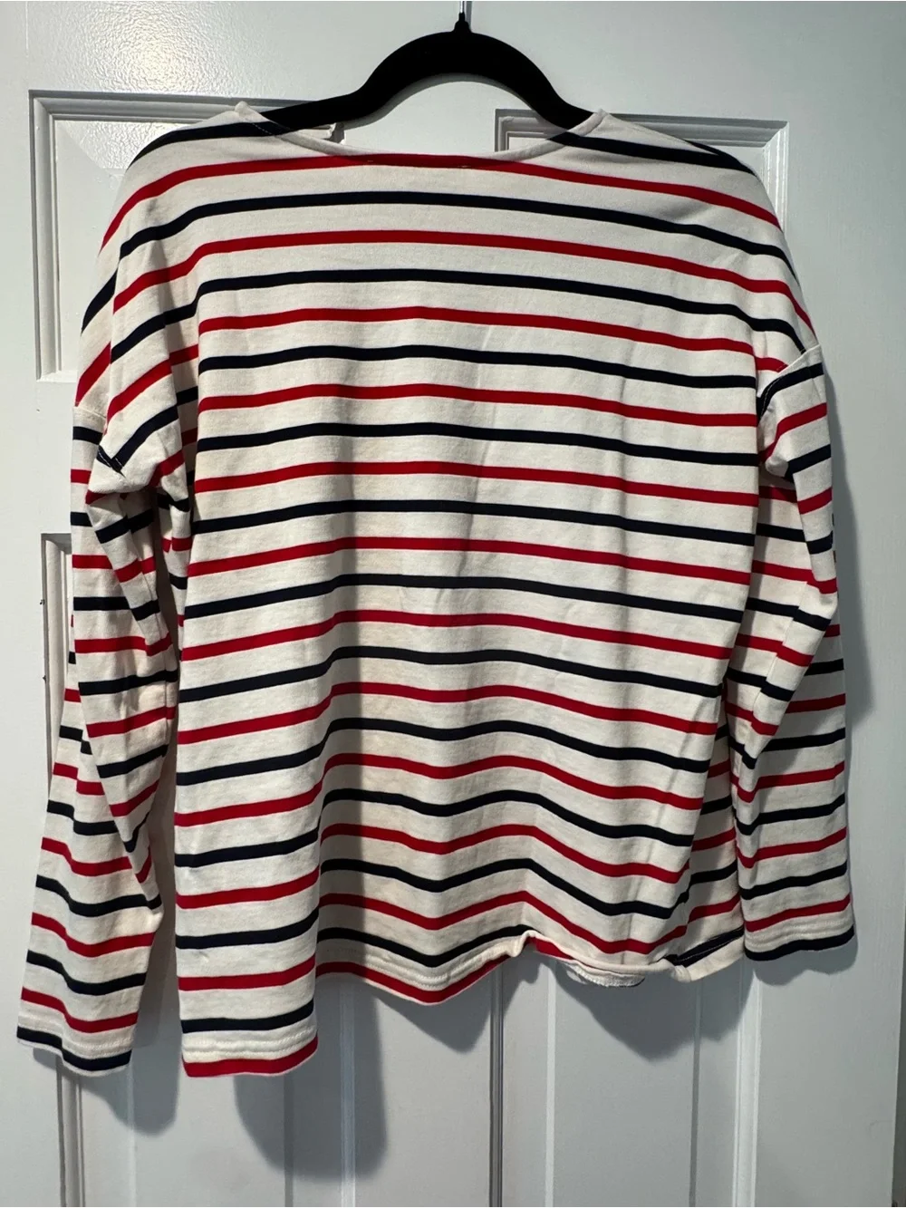 Tuckernuck Americana Stripe Hayden Tee Long-Sleeve Top in White, Red & Navy - Picture 8 of 10